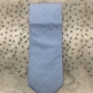 Via Veneto Light Blue Plaid Tie